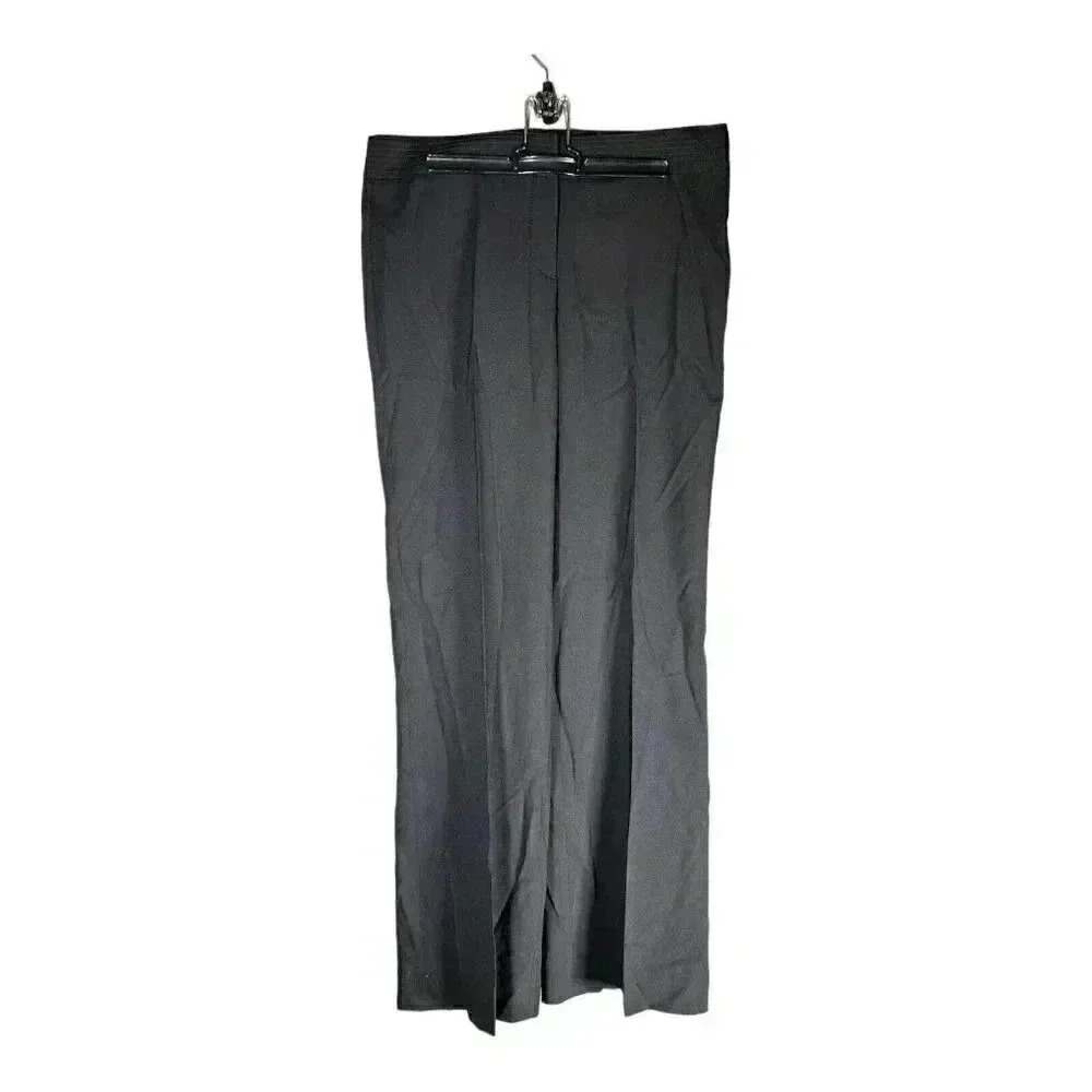 Burberry Wool Dress Pants Black Women's 4 Straight Leg Mid Rise